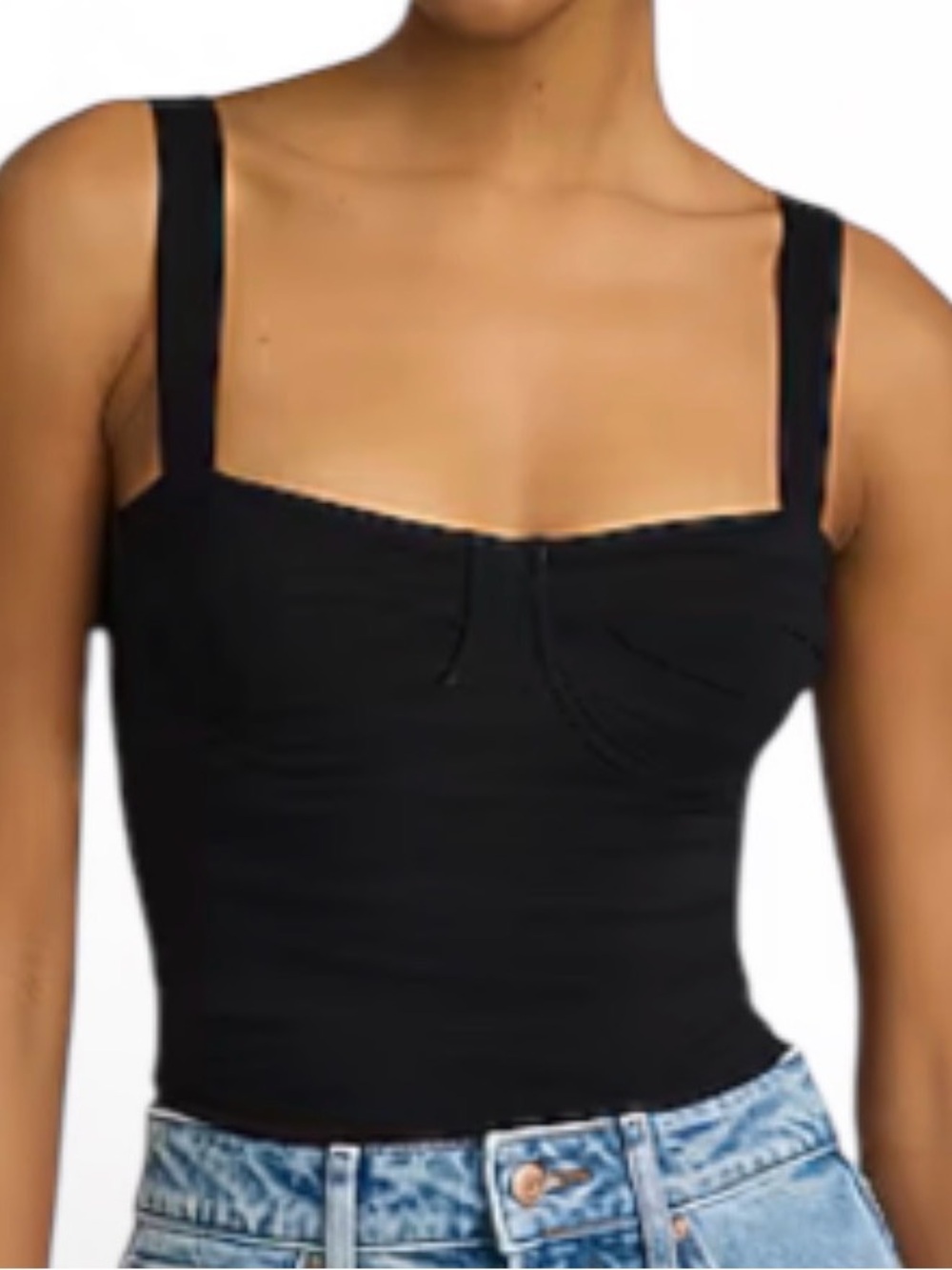 Express Black Bandage Bustier Top